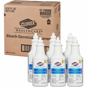 Clorox+Healthcare+Pull-Top+Bleach+Germicidal+Cleaner+-+Ready-To-Use+-+32+fl+oz+%281+quart%29+-+6+%2F+Carton+-+Disinfectant%2C+Fast+Acting%2C+Refillable%2C+Cleanse%2C+Anti-corrosive%2C+Versatile%2C+Anti-bacterial+-+White