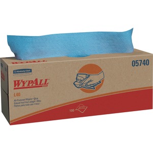 Wypall+L40+Cloth-like+Wipes+-+9.80%26quot%3B+Width+x+16.40%26quot%3B+Length+-+Blue+-+100%2FBox+-+9+%2F+Carton