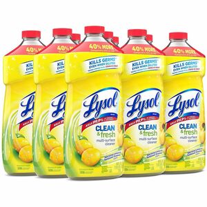 Lysol+Clean%2FFresh+Lemon+Cleaner+-+For+Multipurpose+-+40+fl+oz+%281.3+quart%29+-+Lemon+Scent+-+9+%2F+Carton+-+Long+Lasting+-+Yellow