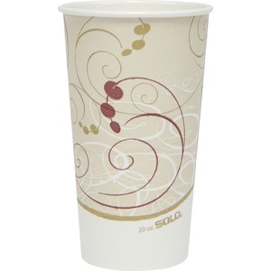 Solo Symphony Design SSP Hot Cups - 20 fl oz - 15 / Carton - Tan - Paper - Hot Drink, Coffee, Tea, Cocoa
