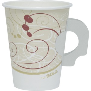 Solo Poly Lined Paper Hot Cups - 8 fl oz - 50 / Pack - Beige - Paper - Hot Drink, Coffee, Tea, Cocoa