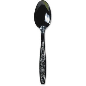 Solo Cup Guildware Heavyweight Plastic Teaspoons - 1000/Carton - Teaspoon - 1 x Teaspoon - Breakroom - Disposable - Plastic - Black