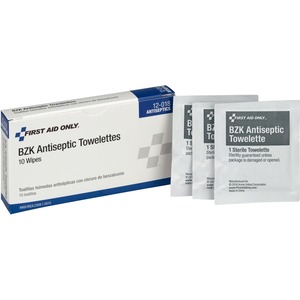First+Aid+Only+BZK+Antiseptic+Towelettes+-+White%2F+-+10+%2F+Box