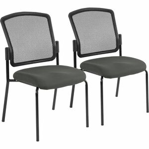Eurotech dakota 2 Stackable - Ebony Fabric Seat - Four-legged Base - 1 Each