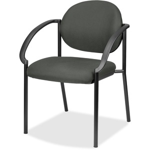 Eurotech dakota Curved Arms - Ebony Fabric Seat - Ebony Fabric Back - Four-legged Base - Armrest - 1 Each