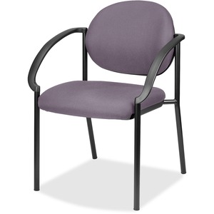 Eurotech dakota Curved Arms - Violet Fabric Seat - Violet Fabric Back - Four-legged Base - Armrest - 1 Each