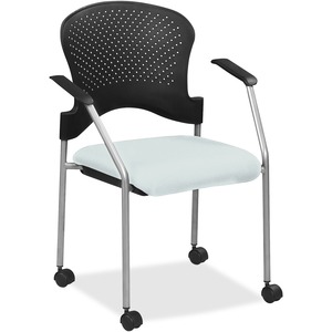 Eurotech+Breeze+Chair+with+Casters+-+Breezy+Fabric%2C+Vinyl+Seat+-+Breezy+Plastic+Back+-+Gray+Frame+-+Four-legged+Base+-+Armrest+-+1+Each