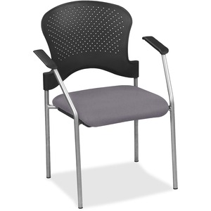 Eurotech+Breeze+Chair+without+Casters+-+Carbon+Fabric%2C+Vinyl+Seat+-+Carbon+Plastic+Back+-+Gray+Frame+-+Four-legged+Base+-+Armrest+-+1+Each