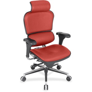 Eurotech Ergohuman Leather Executive Chair - Red Rock Vinyl, Fabric, Leather Seat - Red Rock Vinyl, Fabric, Leather Back - 5-star Base - 1 Each