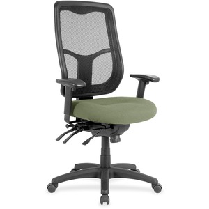 Eurotech Executive Chair - Fabric Seat - High Back - Mint Chocolate - 1 Each
