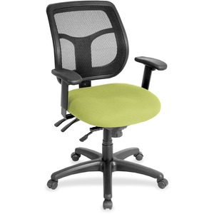 Eurotech+Apollo+Multi-Function+Task+Chair+-+Apple+Green+Fabric%2C+Vinyl+Seat+-+5-star+Base+-+Armrest+-+1+Each
