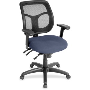 Eurotech Apollo Multi-Function Task Chair - Ocean Fabric, Vinyl Seat - 5-star Base - Armrest - 1 Each