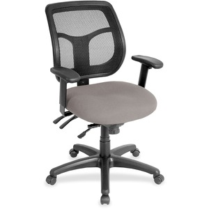 Eurotech Apollo Multi-Function Task Chair - Metal Fabric, Vinyl Seat - 5-star Base - Armrest - 1 Each