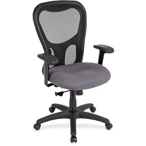 Eurotech Apollo Synchro High Back Chair - Carbon Fabric, Vinyl Seat - High Back - 5-star Base - 1 Each