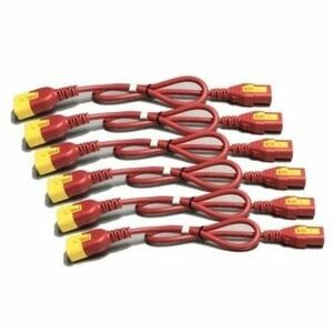 APC Power Cord Kit (6 ea), Locking, C13 to C14, 1.2m, North America, Red