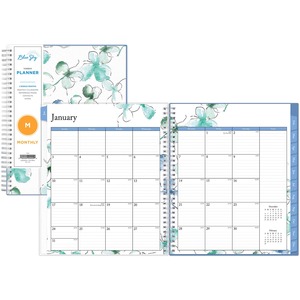 Blue Sky Lindley Monthly Planner - Julian Dates - Monthly, Weekly - 12 Month - January 2022 till December 2022 - 1 Month Double Page Layout - 8
