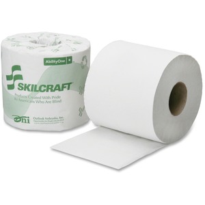 SKILCRAFT%C2%AE+2-ply+PCF+Individual+Toilet+Tissue+Rolls+-+2+Ply+-+4%26quot%3B+Width+x+3.75%26quot%3B+Length+-+500+Sheets%2FRoll+-+White+-+96+%2F+Carton