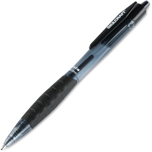 SKILCRAFT%C2%AE+Retractable+Ballpoint+Pen+-+1.4+mm+Pen+Point+-+Refillable+-+Retractable+-+Black+Ink+-+Tinted%2C+Transparent+Barrel+-+1+Dozen