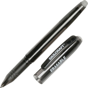 SKILCRAFT%C2%AE+Erasable+Stick+Pen+-+0.5+mm+Pen+Point+-+Erasable+-+Black+Ink+-+Gel-based+-+1+Dozen