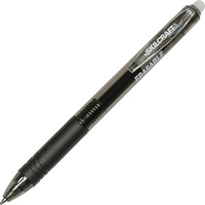 SKILCRAFT%C2%AE+Recycled+Retractable+Gel+Pen+-+0.7+mm+Pen+Point+-+Retractable+-+Black+Ink+-+Gel-based+-+Transparent+Plastic+Barrel+-+1+Dozen