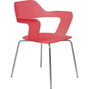 KFI+Julep+Poly+Chair-Red+-+Chrome+Tubular+Steel+Frame+-+Four-legged+Base+-+Red+-+Fiberglass+Reinforced+Polypropylene+-+1+Each