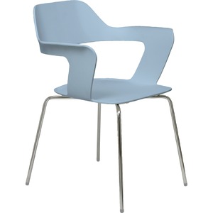 KFI+Julep+Poly+Chair-Red+-+Chrome+Tubular+Steel+Frame+-+Four-legged+Base+-+Sky+Blue+-+Fiberglass+Reinforced+Polypropylene+-+1+Each