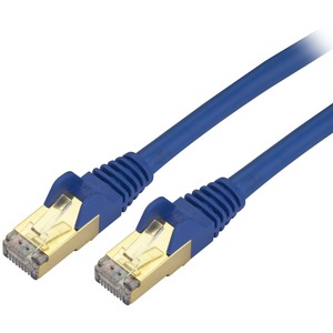 StarTech.com 9ft CAT6a Ethernet Cable - 10 Gigabit Category 6a Shielded Snagless 100W PoE Patch Cord - 10GbE Blue UL Certified Wiring/TIA