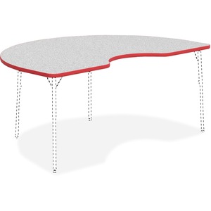 Lorell+Classroom+Activity+Tabletop+-+Gray+Nebula+Kidney-shaped%2C+High+Pressure+Laminate+%28HPL%29+Top+x+72%26quot%3B+Table+Top+Width+x+48%26quot%3B+Table+Top+Depth+x+1.13%26quot%3B+Table+Top+Thickness+-+Classroom+-+Assembly+Required+-+1+Each