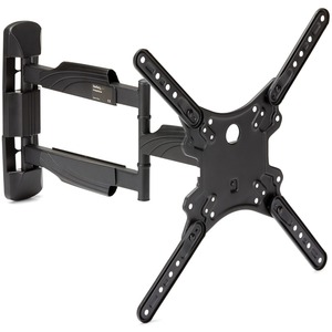 StarTech.com Full Motion TV Wall Mount for 32-55 inch VESA Display - Heavy Duty Articulating Adjustable Flat Screen TV Wall Mount Bracket - Adjustable TV Wall Mount bracket for up to 55inch (77lb) VESA displays/curved TVs - Heavy duty steel - Swivel/tilting/rotate/level screen w/ full-motion articulating and extendable arm - Low profile universal flat screen television mount w/ hardware