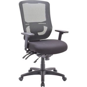 Eurotech apollo II High Back Multifunction Chair - Black Fabric Seat - Black Back - High Back - 5-star Base - 1 Each
