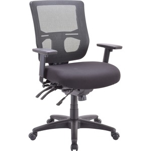 Eurotech apollo II Mid Back Multifunction Chair - Black Fabric Seat - Black Back - High Back - 5-star Base - 1 Each