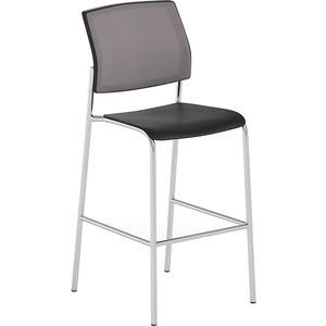 United Chair Stool Without Arms - Carbon Seat - Exact Back - Black Steel Frame - Four-legged Base - 1 Each