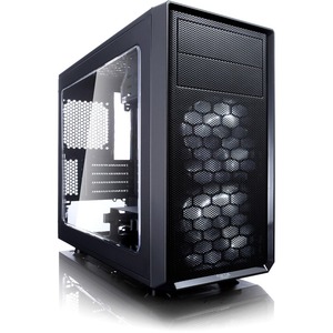 Fractal Design Focus G Computer Case with Side Window - Mini-tower - Black - 5 x Bay - 2 x 4.72" (120 mm) x Fan(s) Installed - Micro ATX, ITX Motherboard Supported - 6 x Fan(s) Supported - 2 x External 5.25" Bay - 2 x Internal 3.5" Bay - 1 x Internal 2.5" Bay - 4x Slot(s)