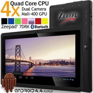 Zeepad 7DRK-Q Tablet - 7" - Quad-core (4 Core) - 512 MB RAM - 4 GB Storage - Android 4.4.2 KitKat