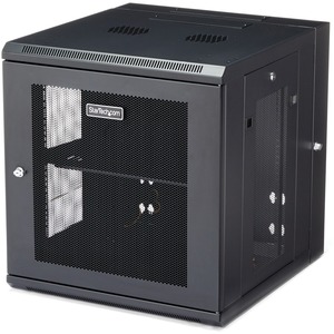 StarTech.com 12U 19" Wall Mount Network Cabinet - 20" Deep Hinged Locking IT Data Enclosure - Flexible Vented Rack w/Shelf - Switch Depth - 12U 19" wall mount network cabinet - switch depth rack enclosure- 180° hinged design - Lockable access to front rear & sides w/ 200 lb. weight cap 20" mounting depth - Pre-assembled - Includes 50 cage nuts/bolts a shelf hook-and-loop & four keys