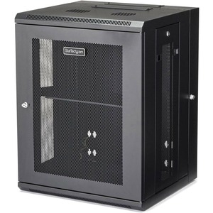 StarTech.com 15U 19" Wall Mount Network Cabinet - 16" Deep Hinged Locking Flexible IT Data Equipment Rack Vented Switch Enclosure w/Shelf - 15U 19in wall mount network cabinet - Switch depth rack enclosure- 180° hinged design - Lockable access to front rear & sides w/ 200 lb. weight cap 16in mounting depth - Pre-assembled - Includes 50 cage nuts/bolts, a shelf hook-and-loop & four keys