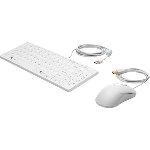HP USB Keyboard and Mouse Healthcare Edition - USB Cable - White - USB Cable - 3 Button - 