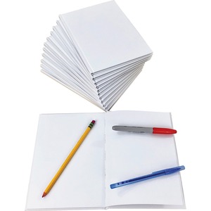 Ashley+Hardcover+Blank+Book+-+28+Pages+-+Plain+-+6%26quot%3B+x+8%26quot%3B+-+White+Paper+-+Hard+Cover%2C+Durable+-+12+%2F+Bundle