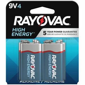 Rayovac+High-Energy+Alkaline+9-Volt+Batteries+-+For+Multipurpose+-+9V+-+9+V+DC+-+4+%2F+Pack