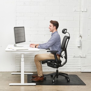Deflecto+Ergonomic+Sit-Stand+Chair+Mat+for+Multi-surface+-+Workstation+-+60%26quot%3B+Length+x+46%26quot%3B+Width+x+0.800%26quot%3B+Depth+-+Rectangular+-+Foam+-+Black+-+1Each