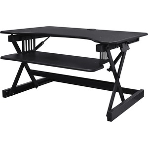 Lorell+Adjustable+Desk+Riser+Plus+-+40+lb+Load+Capacity+-+32%26quot%3B+Width+x+20.5%26quot%3B+Depth+-+Desktop+-+Black+-+Ergonomic