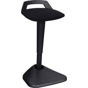 Lorell+Pivot+Chair+-+Black+Fabric+Seat+-+Square+Base+-+1+Each