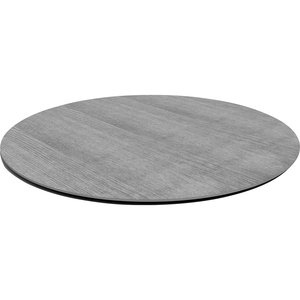 Lorell Knife Edge Banding Round Conference Tabletop - Charcoal Round, Laminated Top - 1