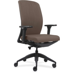 Lorell+Executive+High-Back+Office+Chair+-+Beige+Fabric+Seat+-+Beige+Fabric+Back+-+High+Back+-+Armrest+-+1+Each
