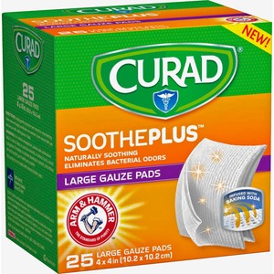 Curad+SoothePlus+Medium+Non-stick+Pads+-+4%26quot%3B+x+4%26quot%3B+-+25%2FBox+-+White