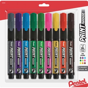 Pentel+Opaque+Bullet+Tip+Paint+Markers+-+0.3+mm+Bullet+Marker+Point+-+Assorted+Ink+-+9+%2F+Pack