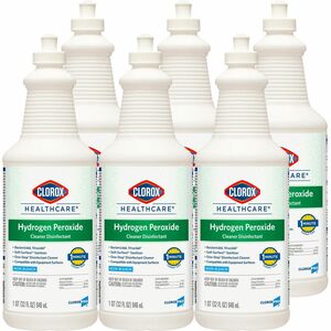 Clorox+Healthcare+Pull-Top+Hydrogen+Peroxide+Cleaner+Disinfectant+-+Ready-To-Use+-+32+fl+oz+%281+quart%29+-+6+%2F+Carton+-+Disinfectant+-+Clear