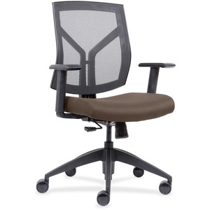 Lorell+Mesh+Mid-Back+Office+Chair+-+Beige+Fabric%2C+Foam+Seat+-+Black+Frame+-+Mid+Back+-+1+Each