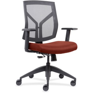 Lorell+Mid-back+Swivel+Ttask+Chair+-+Orange+Fabric%2C+Foam+Seat+-+Black+Frame+-+Mid+Back+-+1+Each