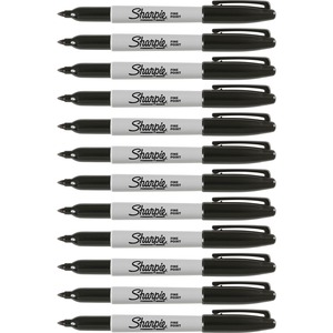 Sharpie+Fine+Point+Permanent+Ink+Markers+-+Fine+Marker+Point+-+Black+Alcohol+Based+Ink+-+12+%2F+Dozen